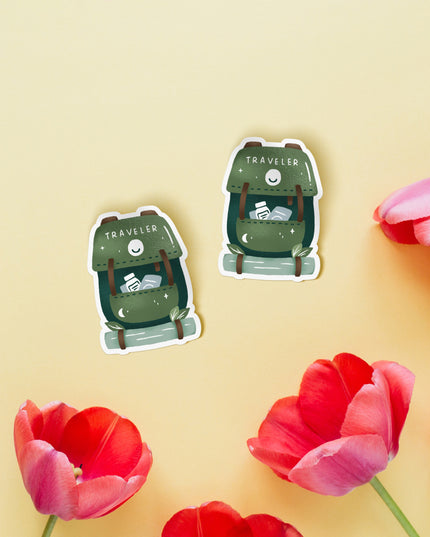 Traveler's Backpack Matte Vinyl Sticker