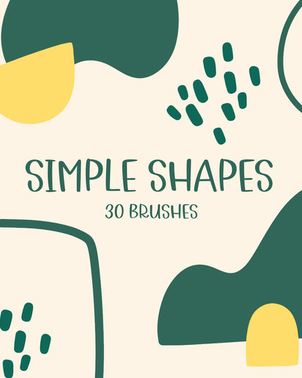Simple Shapes Procreate Stamp Brushes