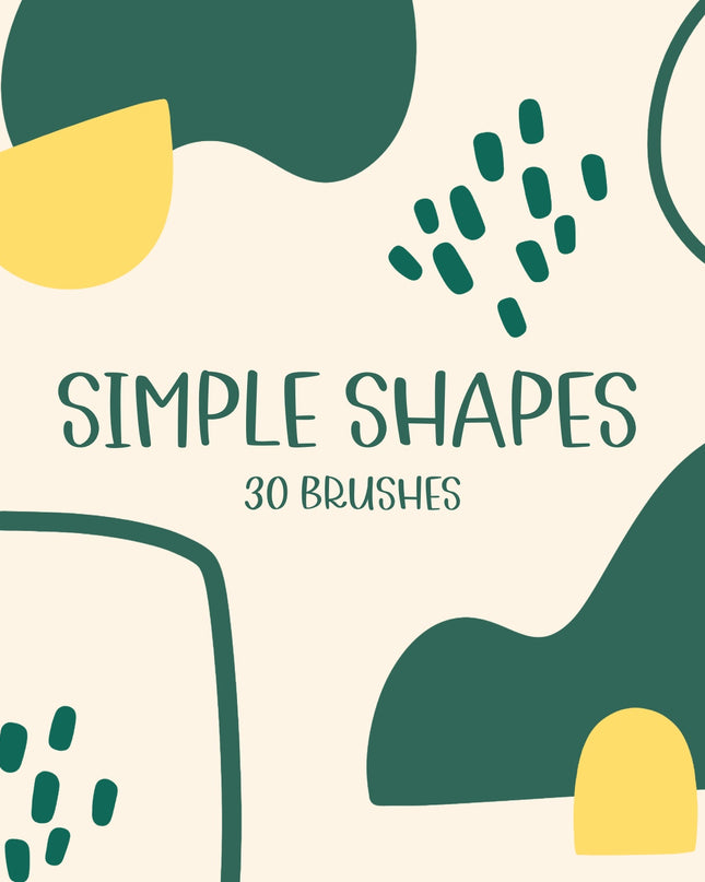 Simple Shapes Procreate Stamp Brushes
