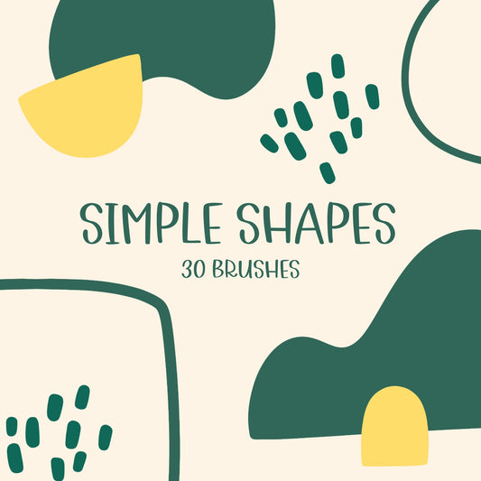 Simple Shapes Procreate Stamp Brushes