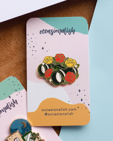 Binoculars Enamel Pin