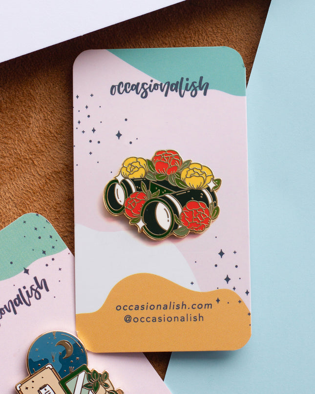 Binoculars Enamel Pin