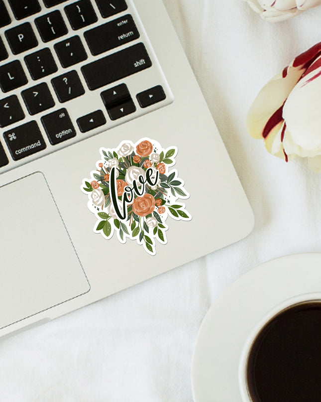 Floral Love Matte Vinyl Sticker