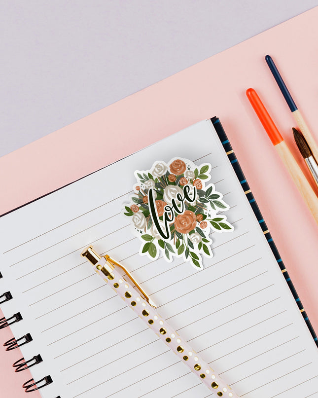 Floral Love Matte Vinyl Sticker