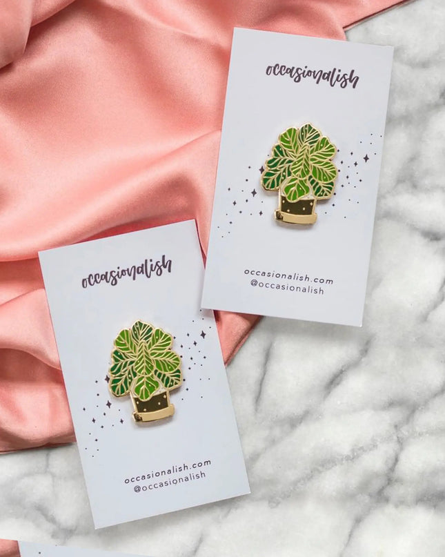 Fiddle Leaf Fig Plant Enamel Pin