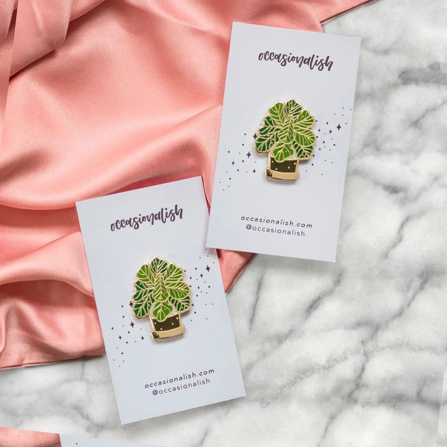 Fiddle Leaf Fig Plant Enamel Pin