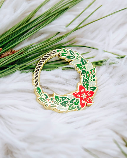 Holiday Wreath Enamel Pin