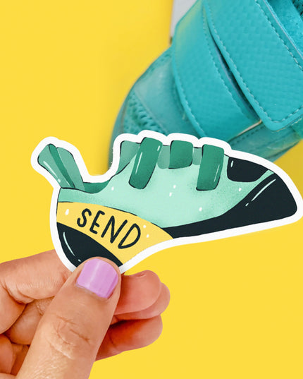 Climbing Shoe Matte Vinyl Sticker