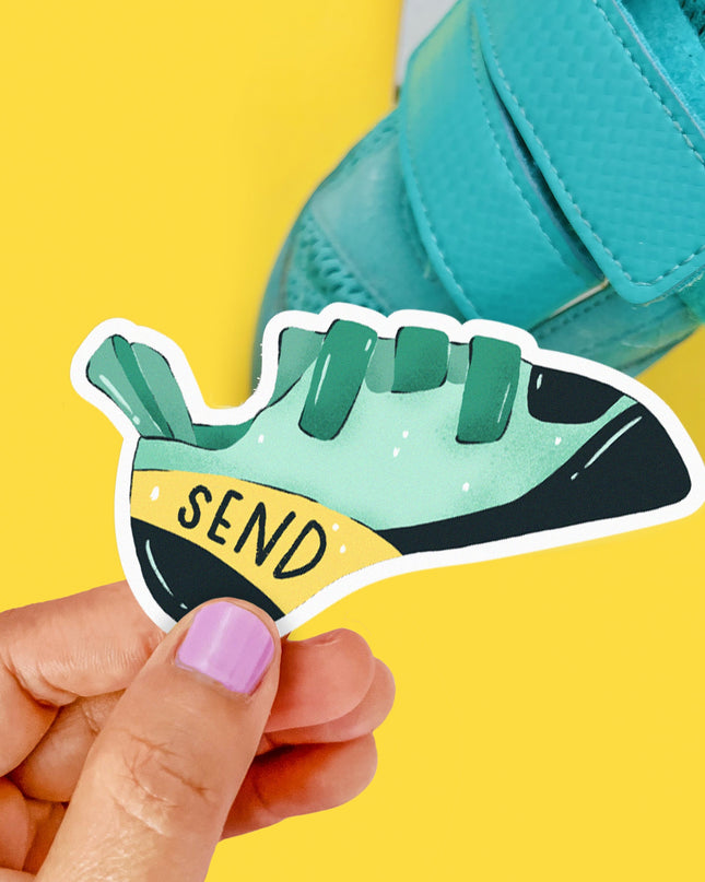 Climbing Shoe Matte Vinyl Sticker