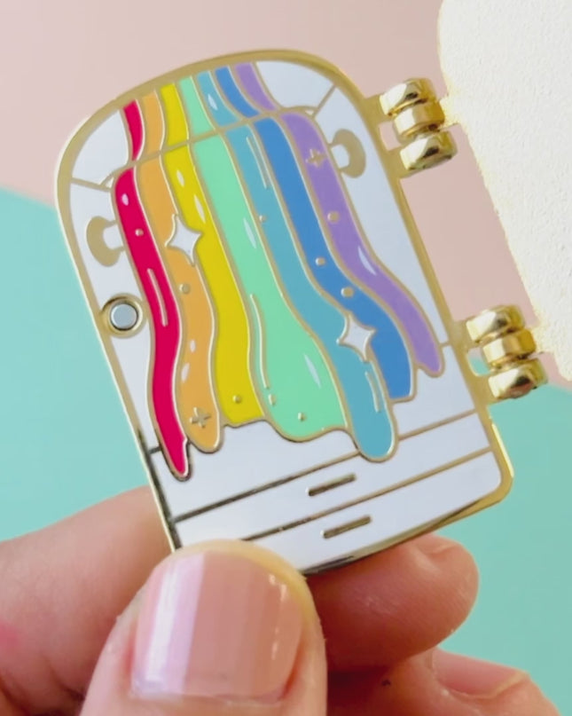 Rainbow Closet Enamel Pin