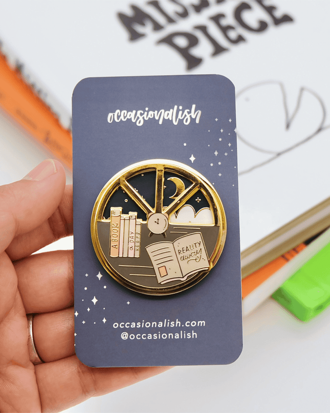 Day and Night Enamel Pin