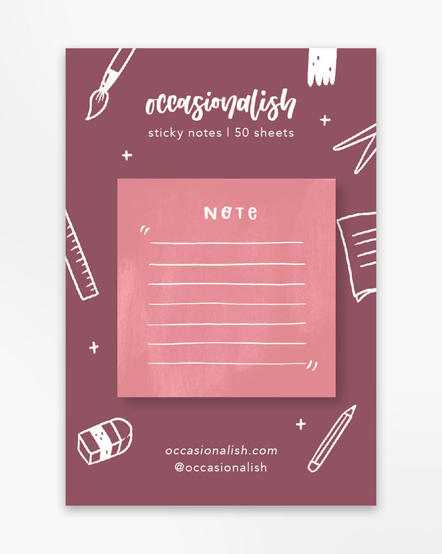 Sticky note | Simplicity: Pink