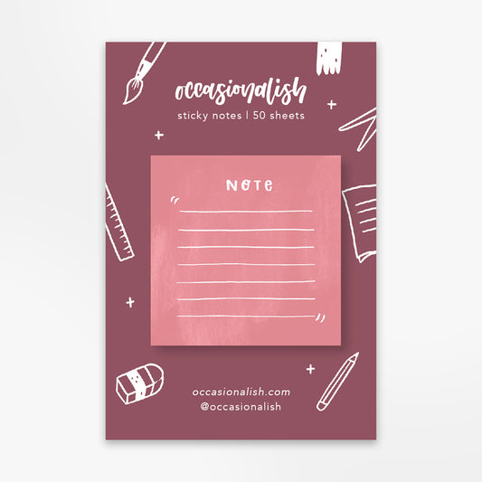 Sticky note | Simplicity: Pink