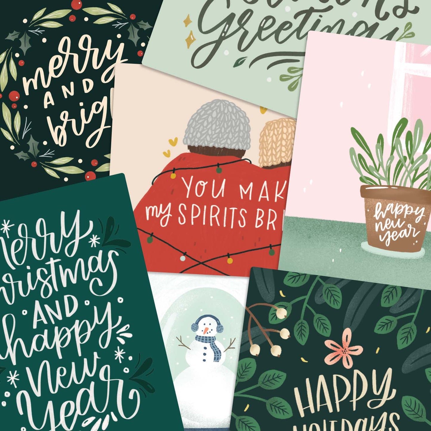 Set of 8 holiday cards