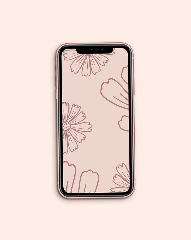 Floral Line Art Procreate Stamp Brushes