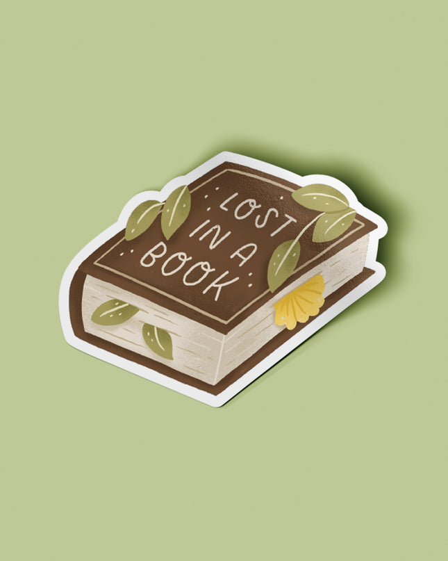 Lost in a Book Vinyl Sticker