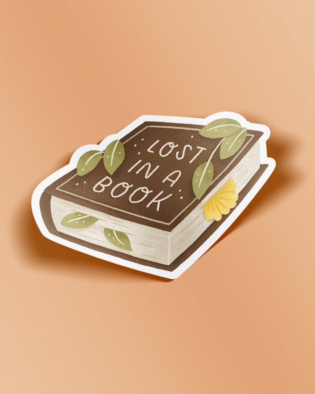 Lost in a Book Vinyl Sticker