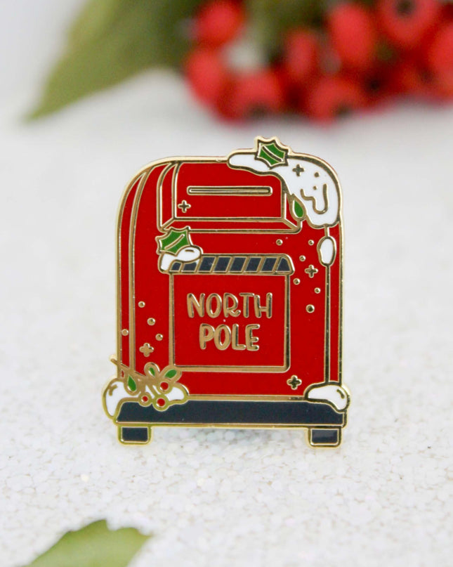 North Pole Mailbox Enamel Pin