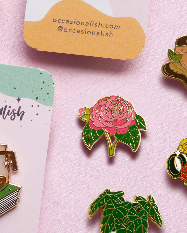 Japanese Camellia Enamel Pin