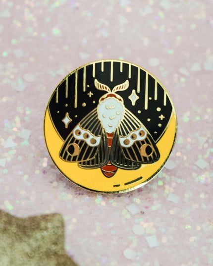 Moonlit Moth Enamel Pin