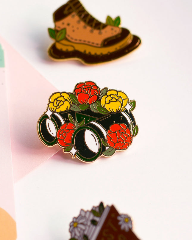 Binoculars Enamel Pin