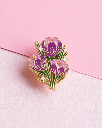 Crocus Enamel Pin
