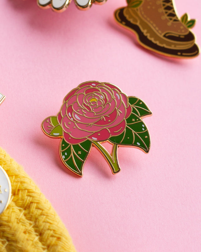 Japanese Camellia Enamel Pin