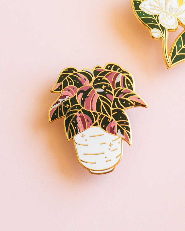 Pink Princess Philodendron Enamel Pin
