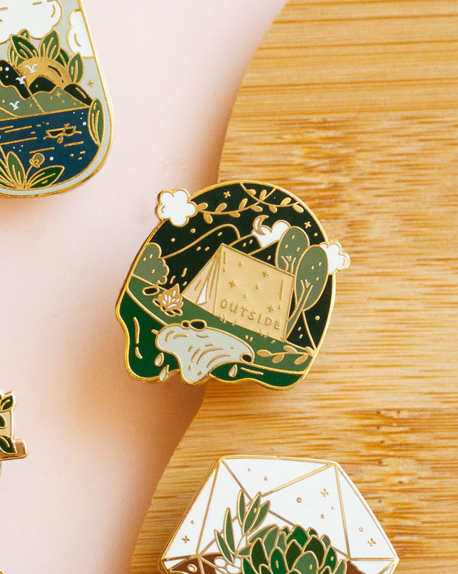 Campsite Enamel Pin