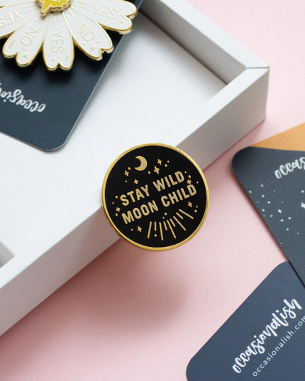 Stay Wild Moon Child Enamel Pin