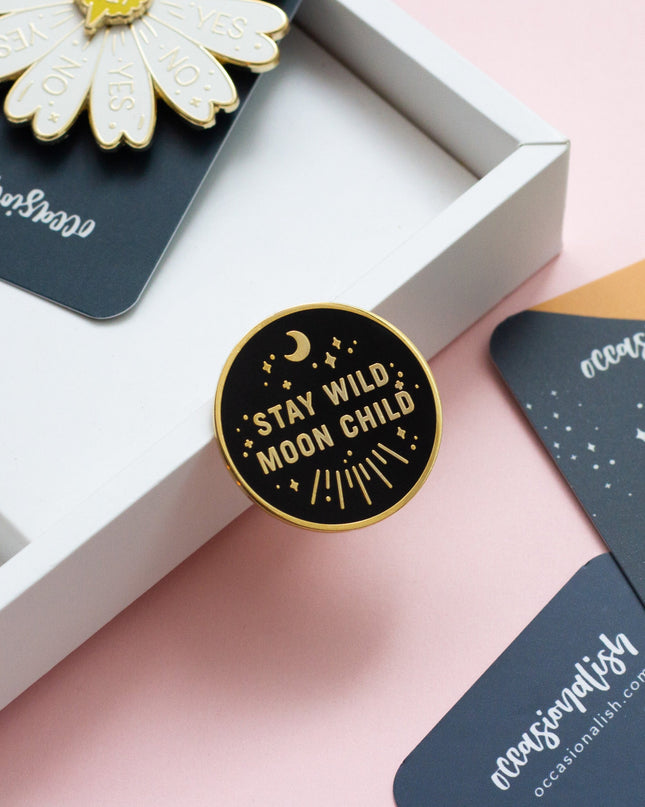 Stay Wild Moon Child Enamel Pin