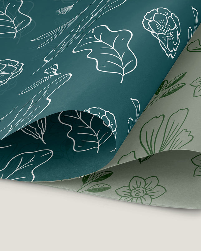 Floral Line Art Procreate Stamp Brushes