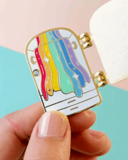 Rainbow Closet Enamel Pin