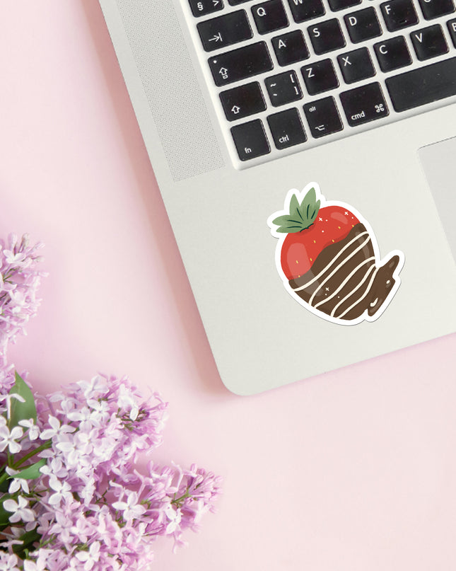 Chocolate Covered Strawberry Matte Vinyl Sticker
