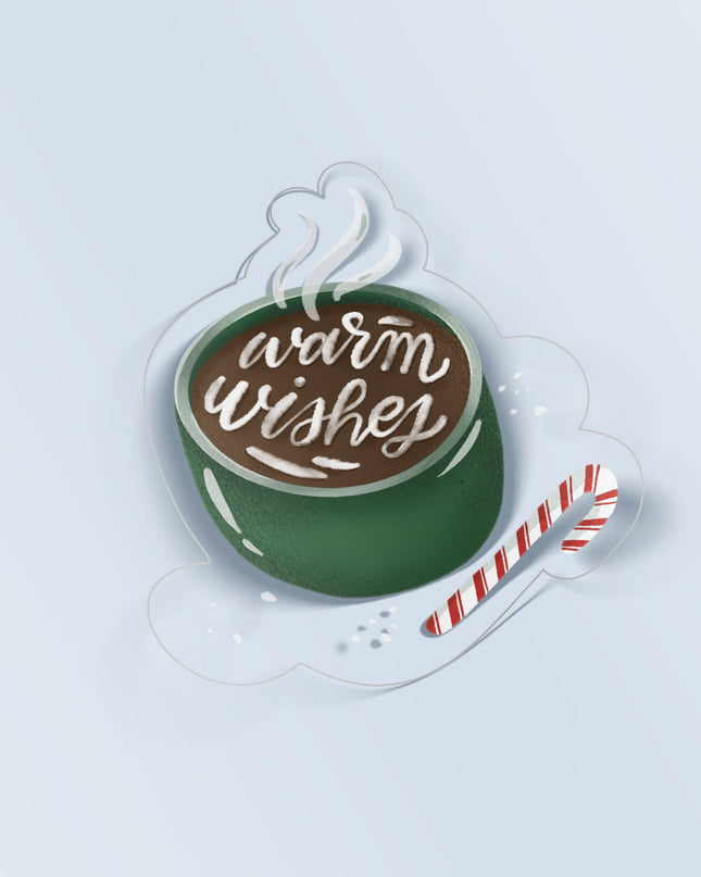 Warm Wishes Clear Sticker