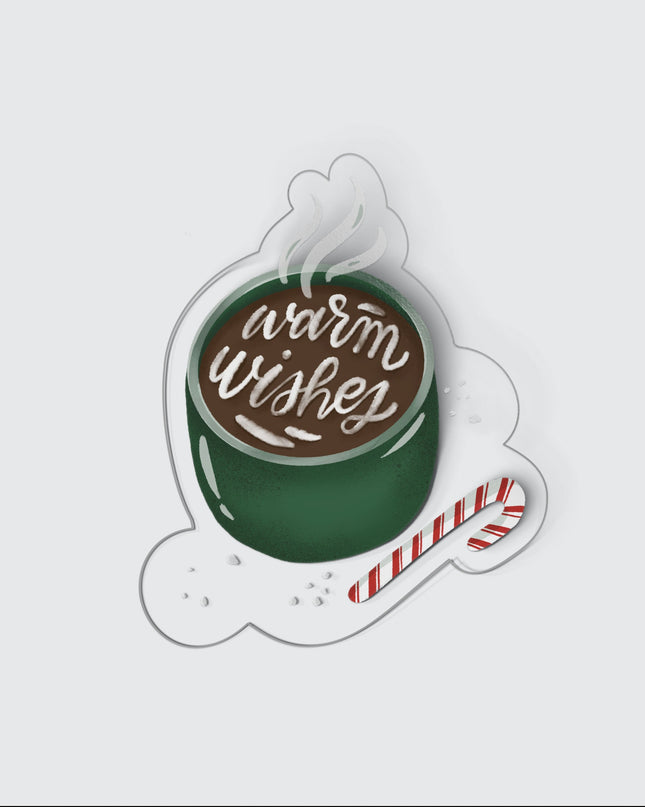 Warm Wishes Clear Sticker