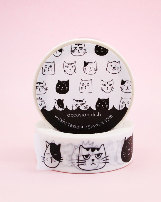 Faces of Meows Washi Tape