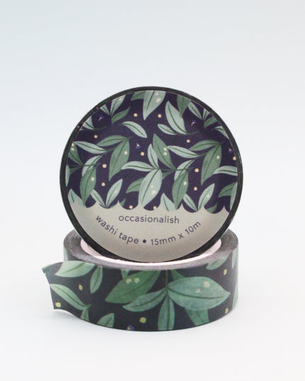 Midnight Leaves Washi Tape