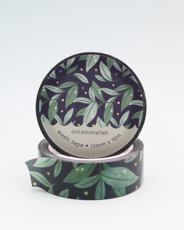 Midnight Leaves Washi Tape